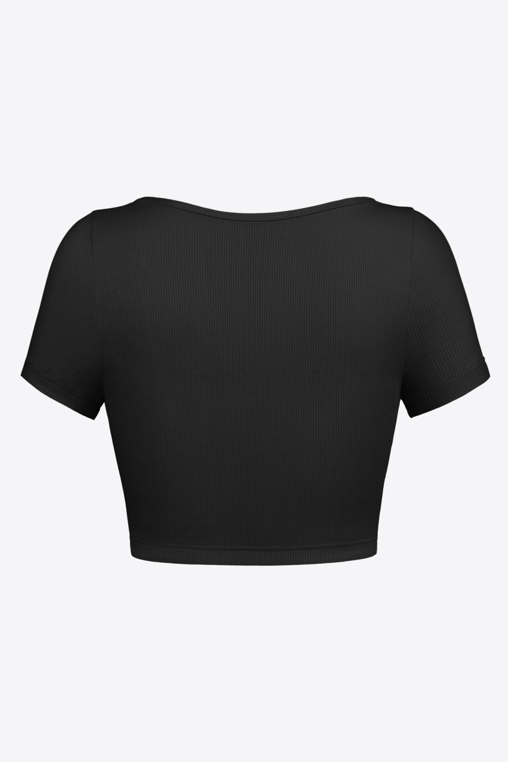 Square Neck Ribbed Crop Top 