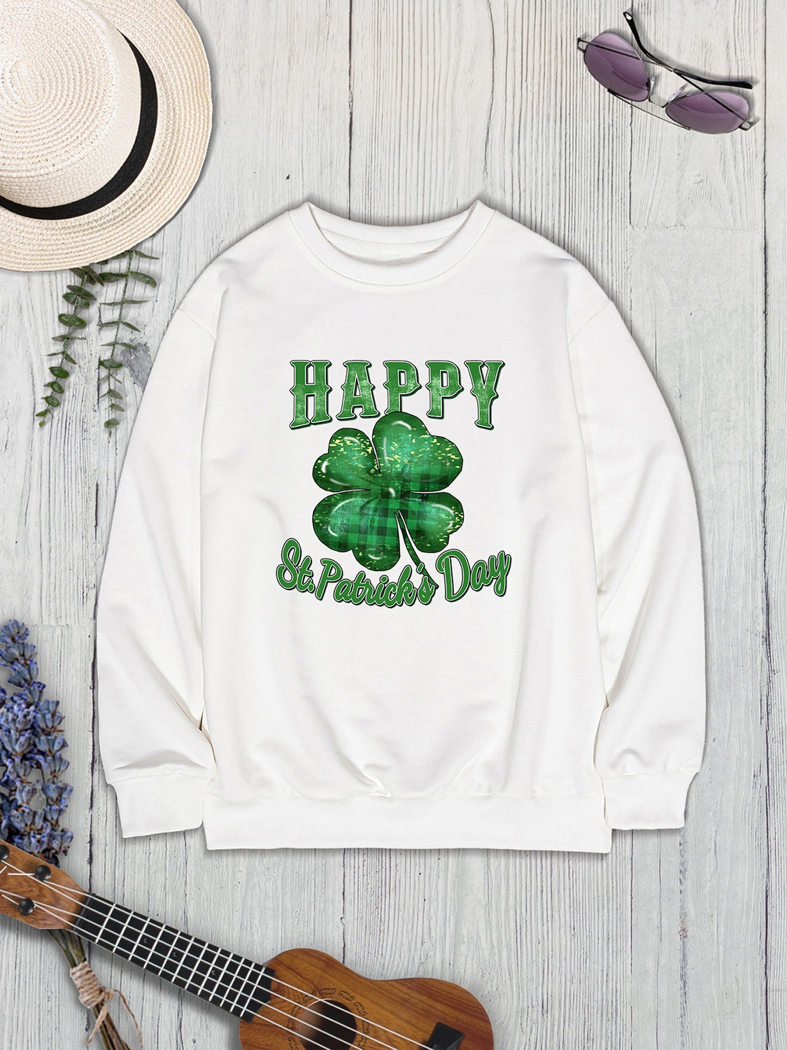 HAPPY ST. PATRICK'S DAY Dropped Shoulder Sweatshirt 