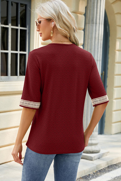 V-Neck Half Sleeve T-Shirt 