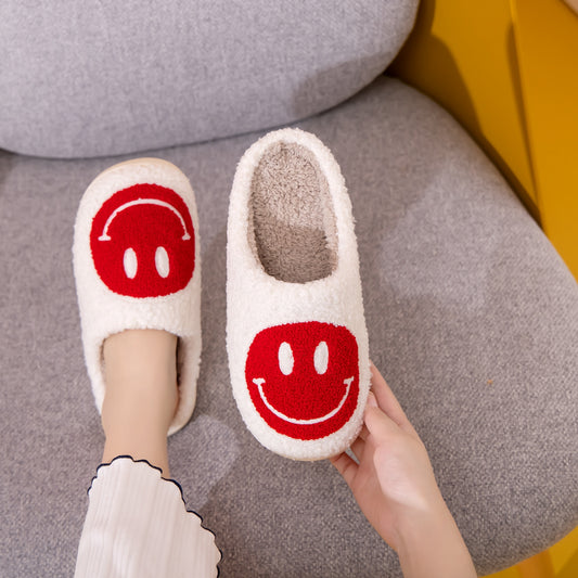 Melody Smiley Face Cozy Slippers 