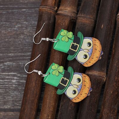 Acrylic Owl Dangle Earrings 