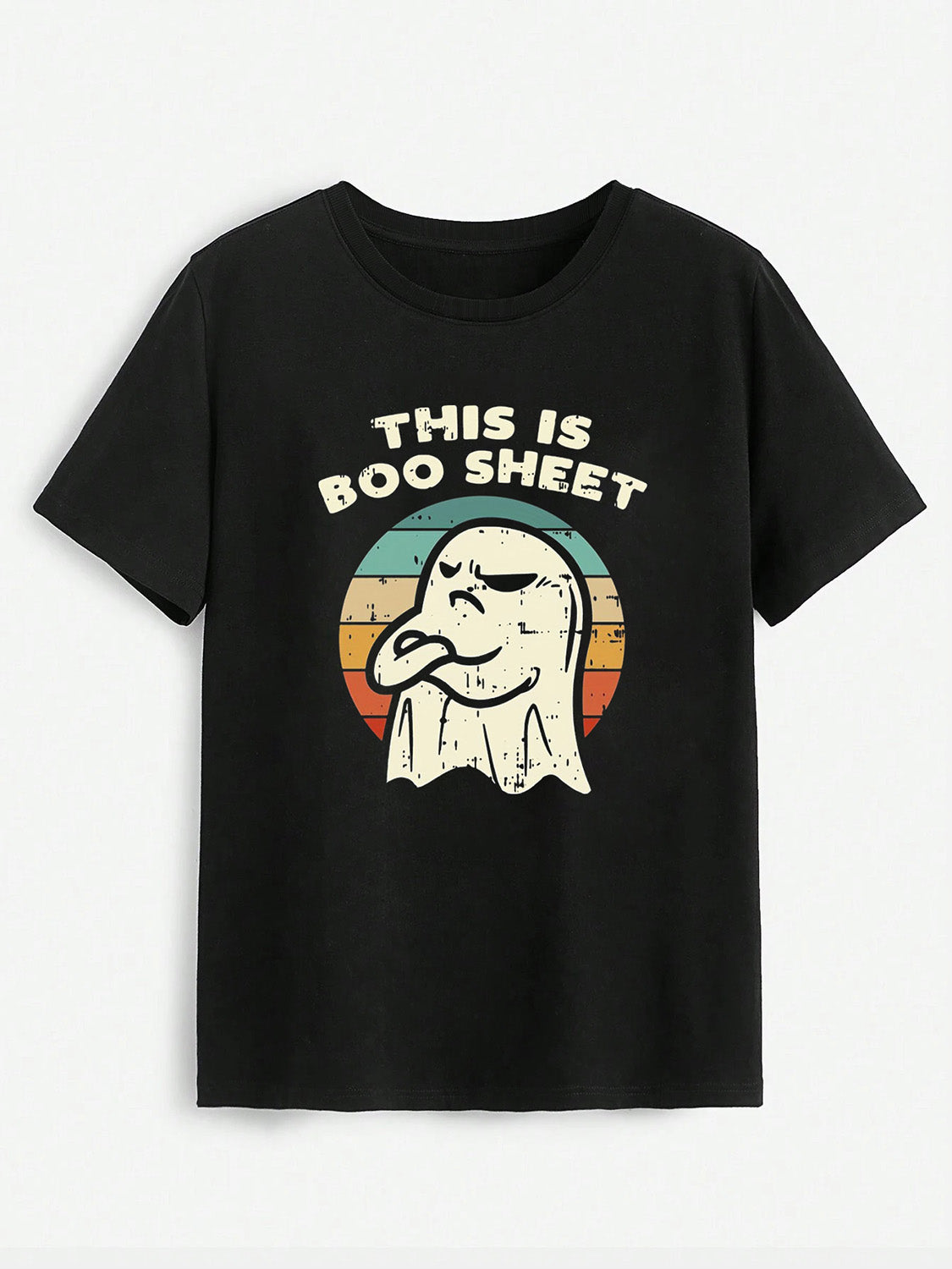 THIS IS BOO SHEET Round Neck T-Shirt 