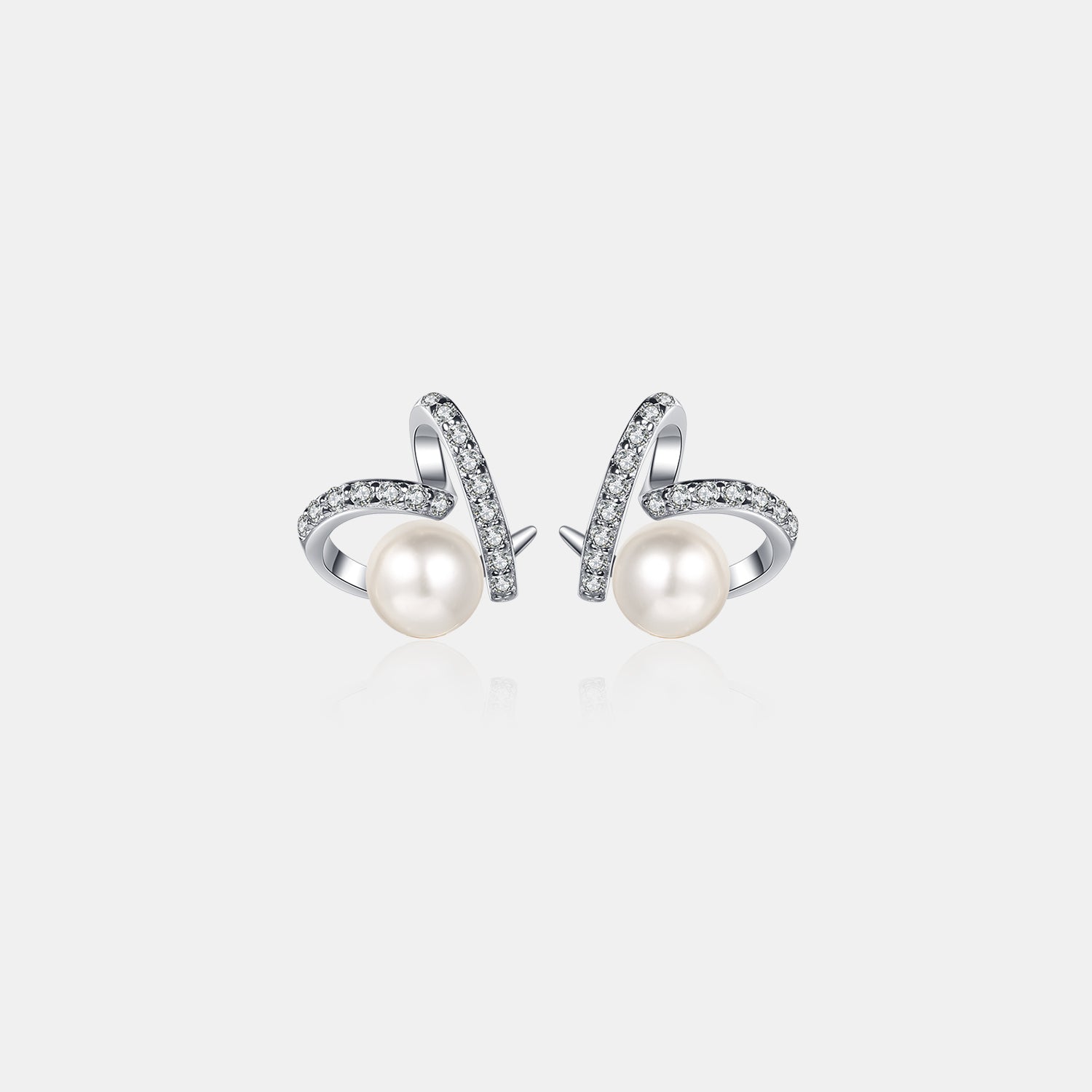 Natural Pearl Moissanite 925 Sterling Silver Earrings 