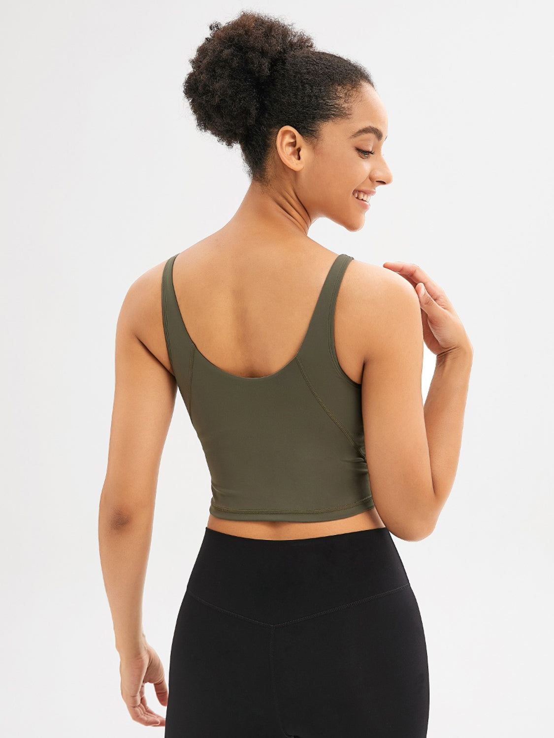 Scoop Neck Wide Strap Active Tank 