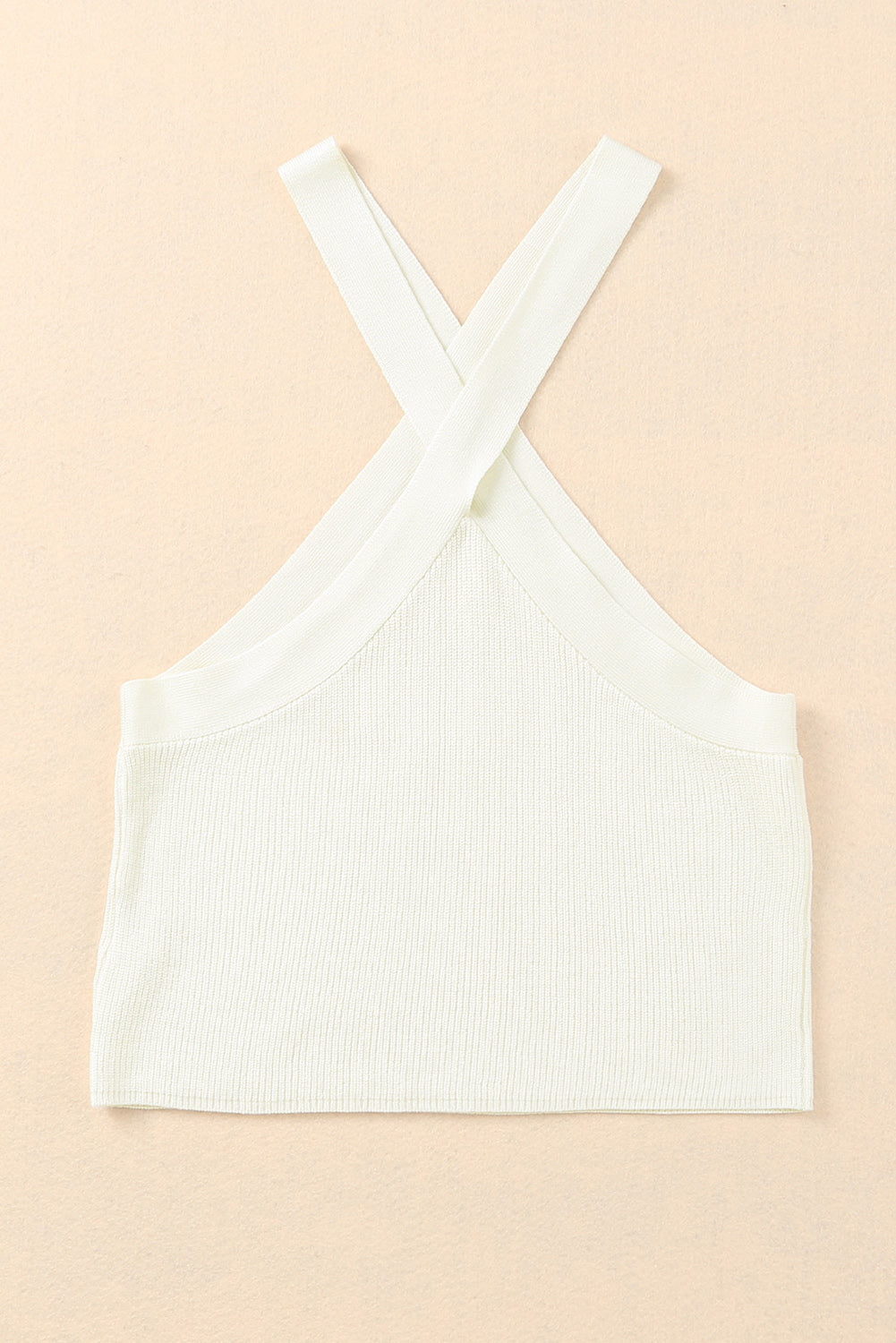 Ribbed Sleeveless Cropped Top 