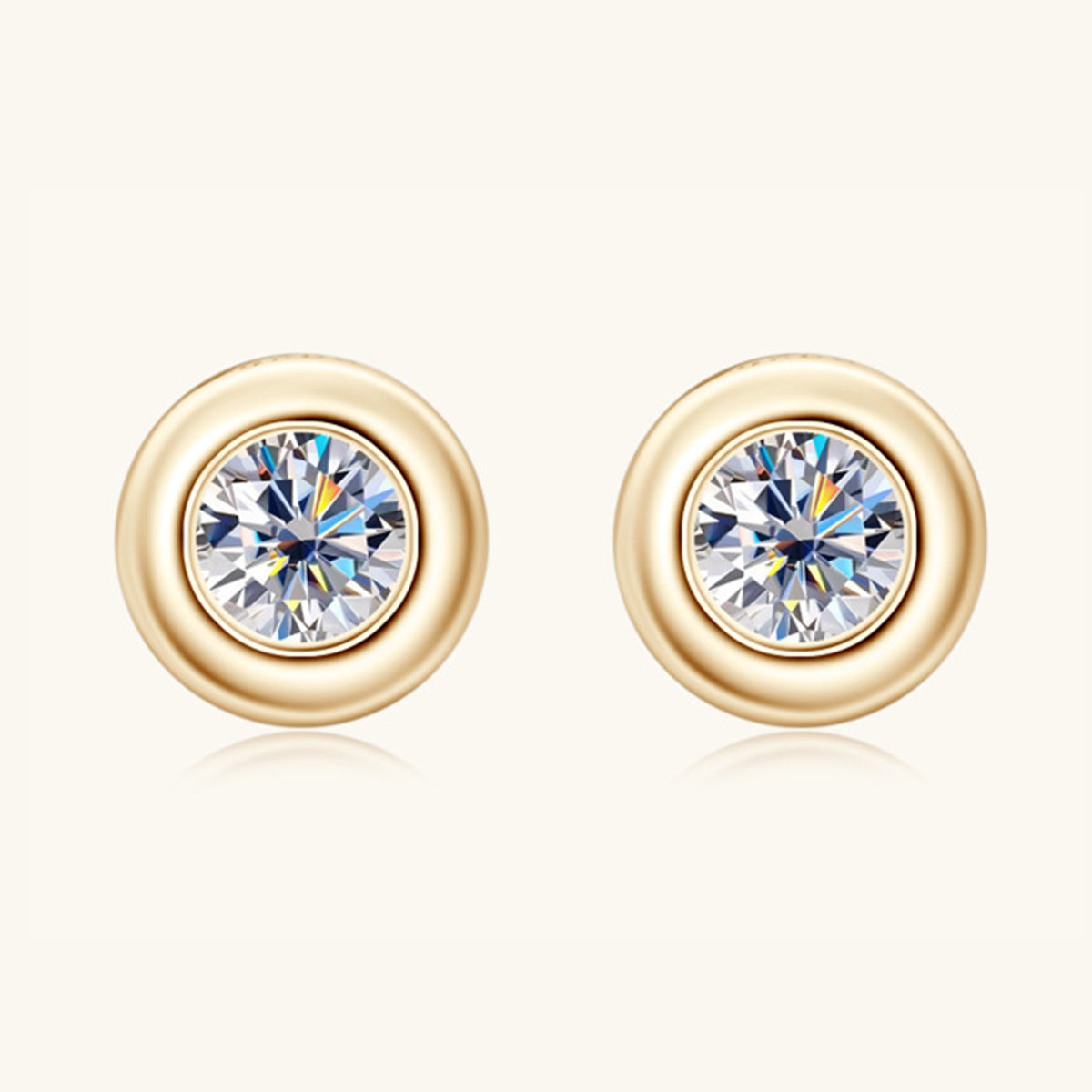 Moissanite 925 Sterling Silver Stud Earrings 