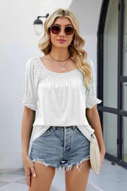 Short Flounce Sleeve Top 