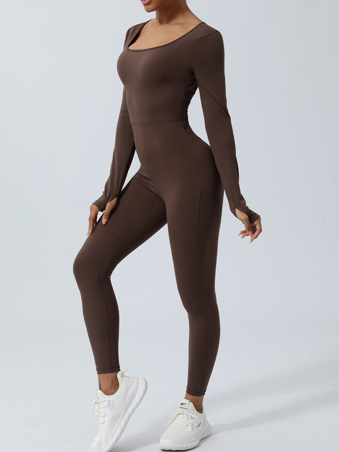 Twisted Backless Long Sleeve Jumpsuit 