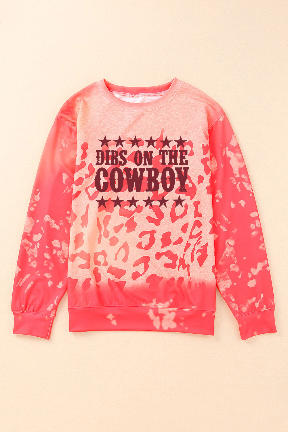 Round Neck Dropped Shoulder DIBS ON THE COWBOY Graphic Sweatshirt 