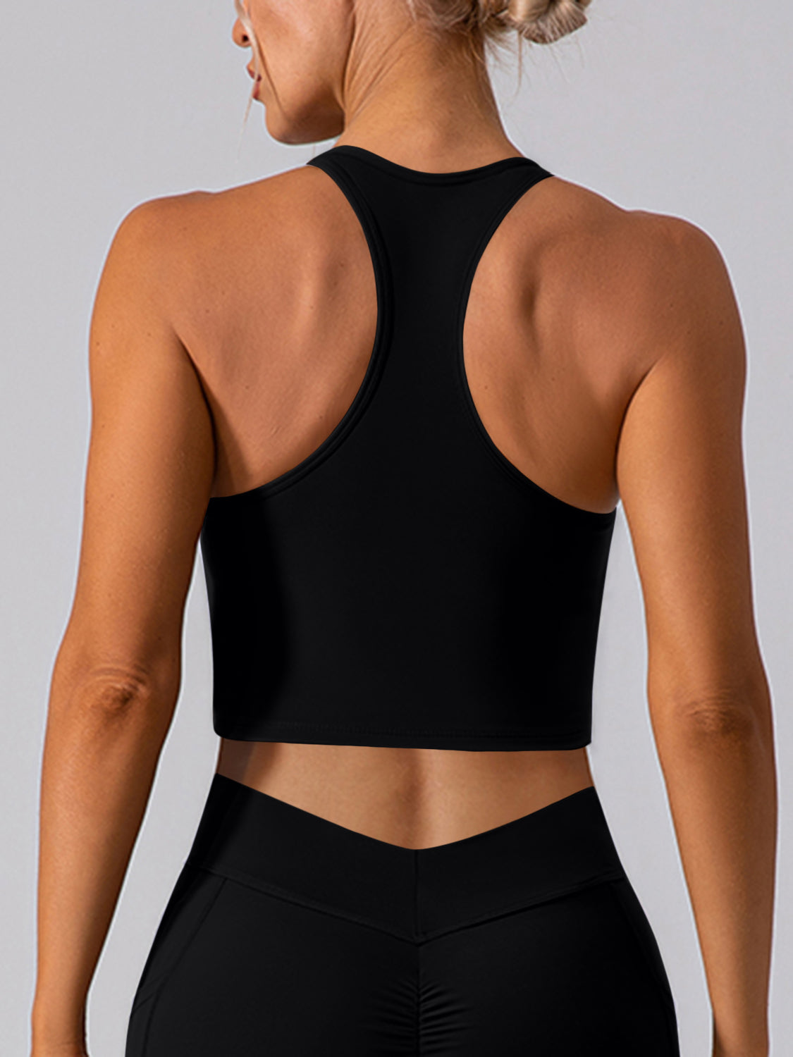 Square Neck Racerback Cropped Tank 