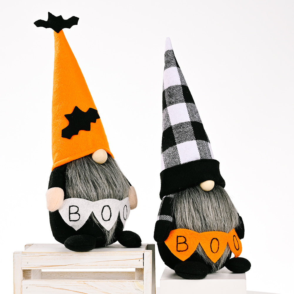 BOO Pointed Hat Faceless Gnome 