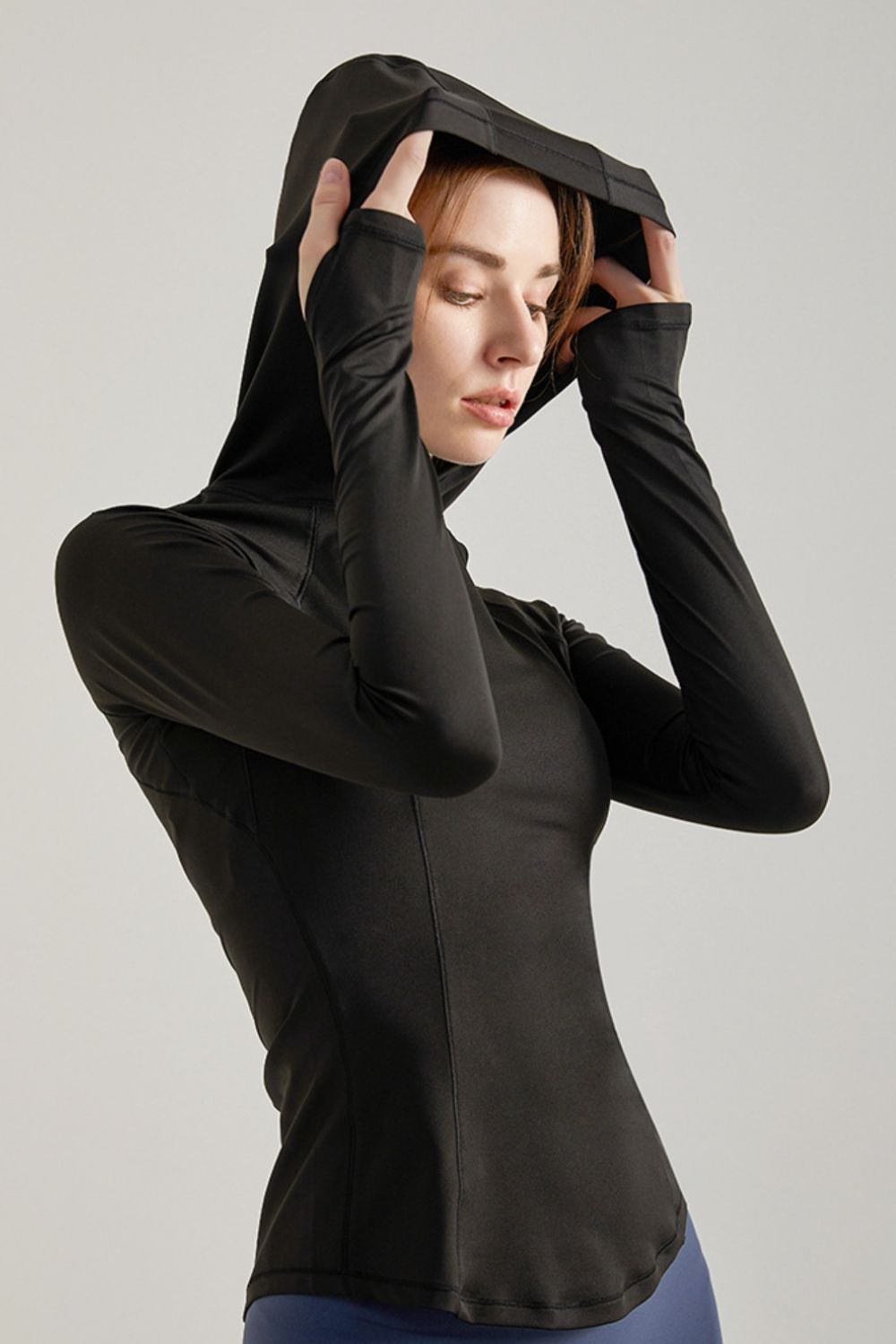 Hooded Long Sleeve Active T-Shirt 