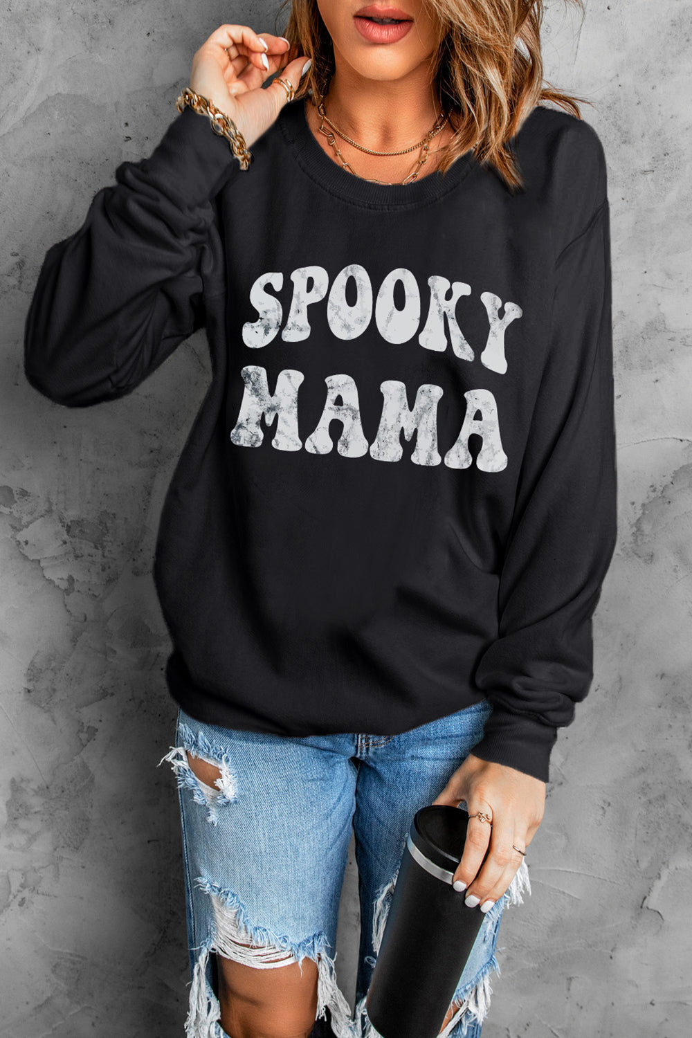 SPOOKY MAMA Graphic Sweatshirt 