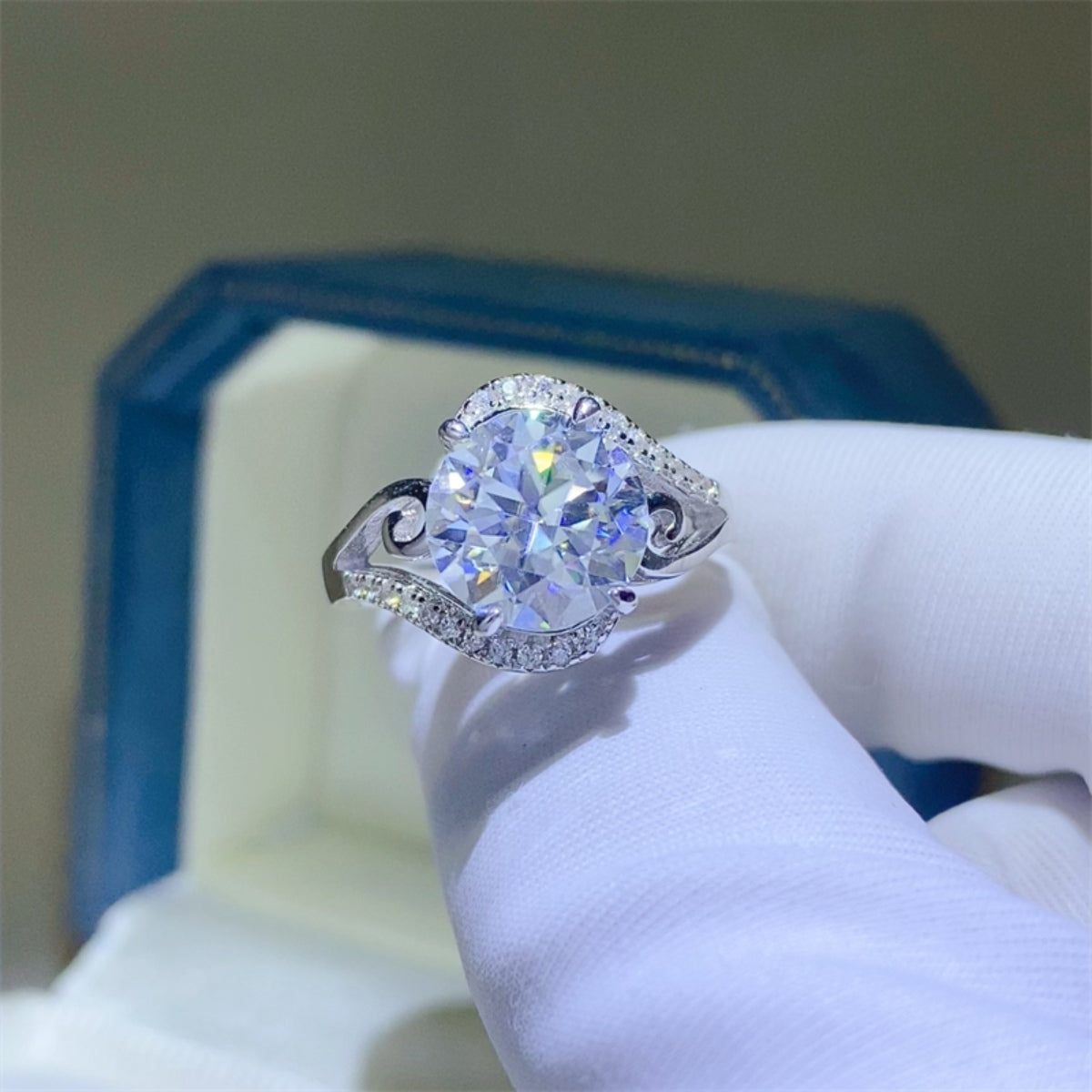 3 Carat Moissanite 925 Sterling Silver Ring 