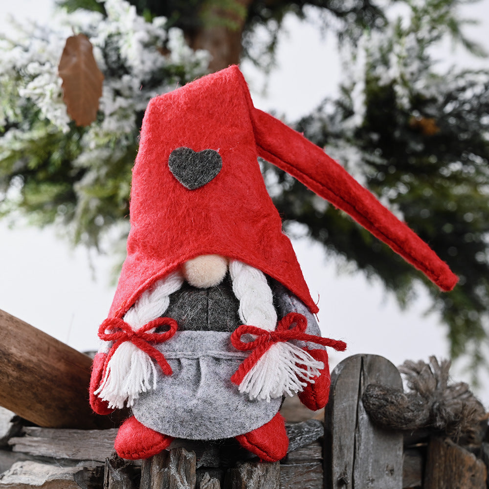 2-Piece Heart Pointed Hat Faceless Gnomes 