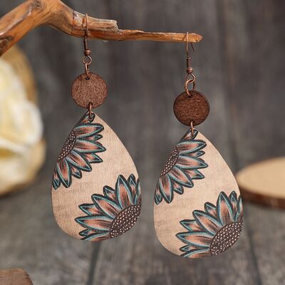 Wooden Dangle Earrings 