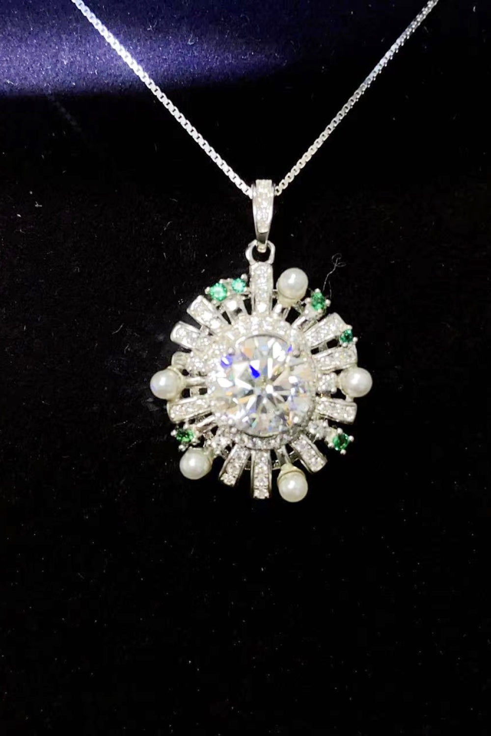 2 Carat Moissanite 925 Sterling Silver Necklace 