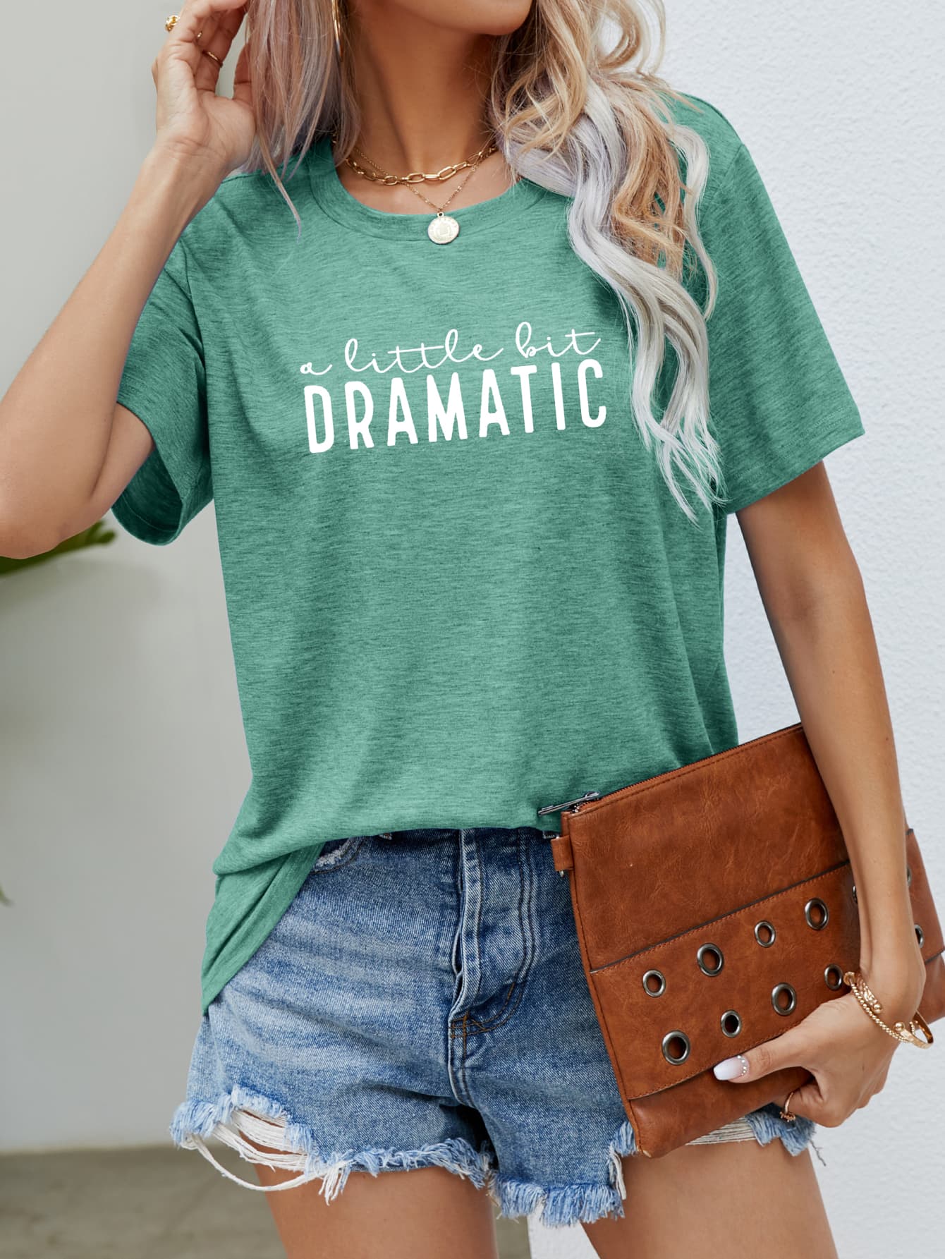 A LITTLE BIT DRAMATIC Graphic Tee - Babbazon t-shirt