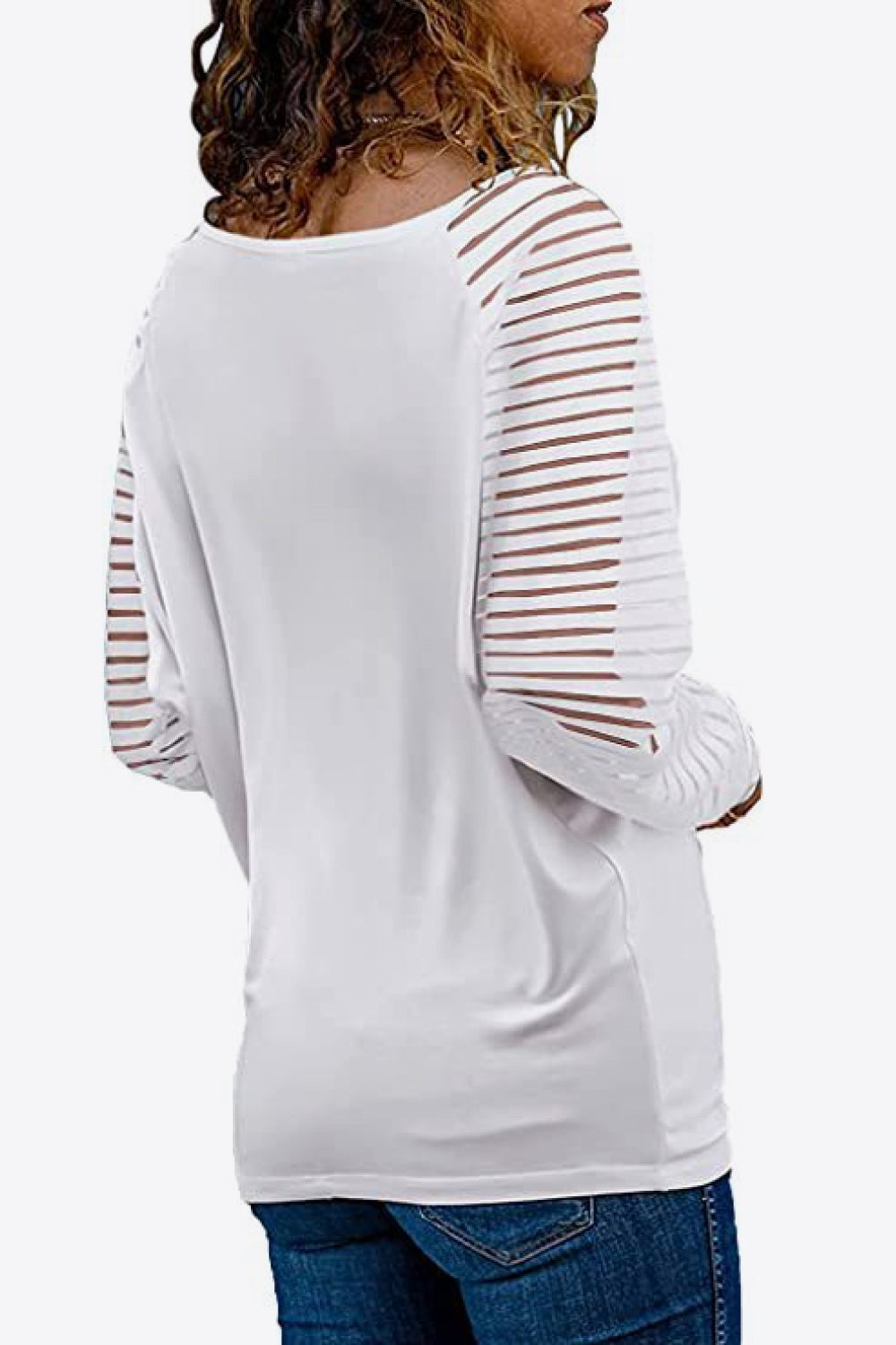 V-Neck Long Raglan Sleeve Top 