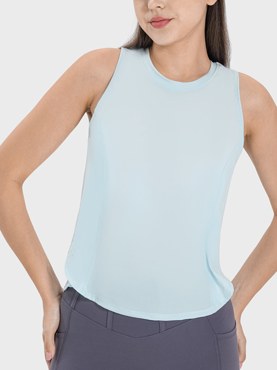 Round Neck Active Tank - Babbazon Camisole