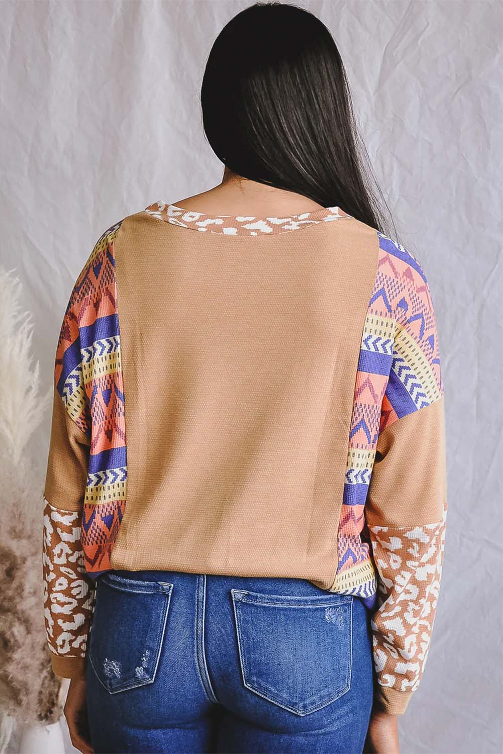 Printed Round Neck Long Sleeve T-Shirt 