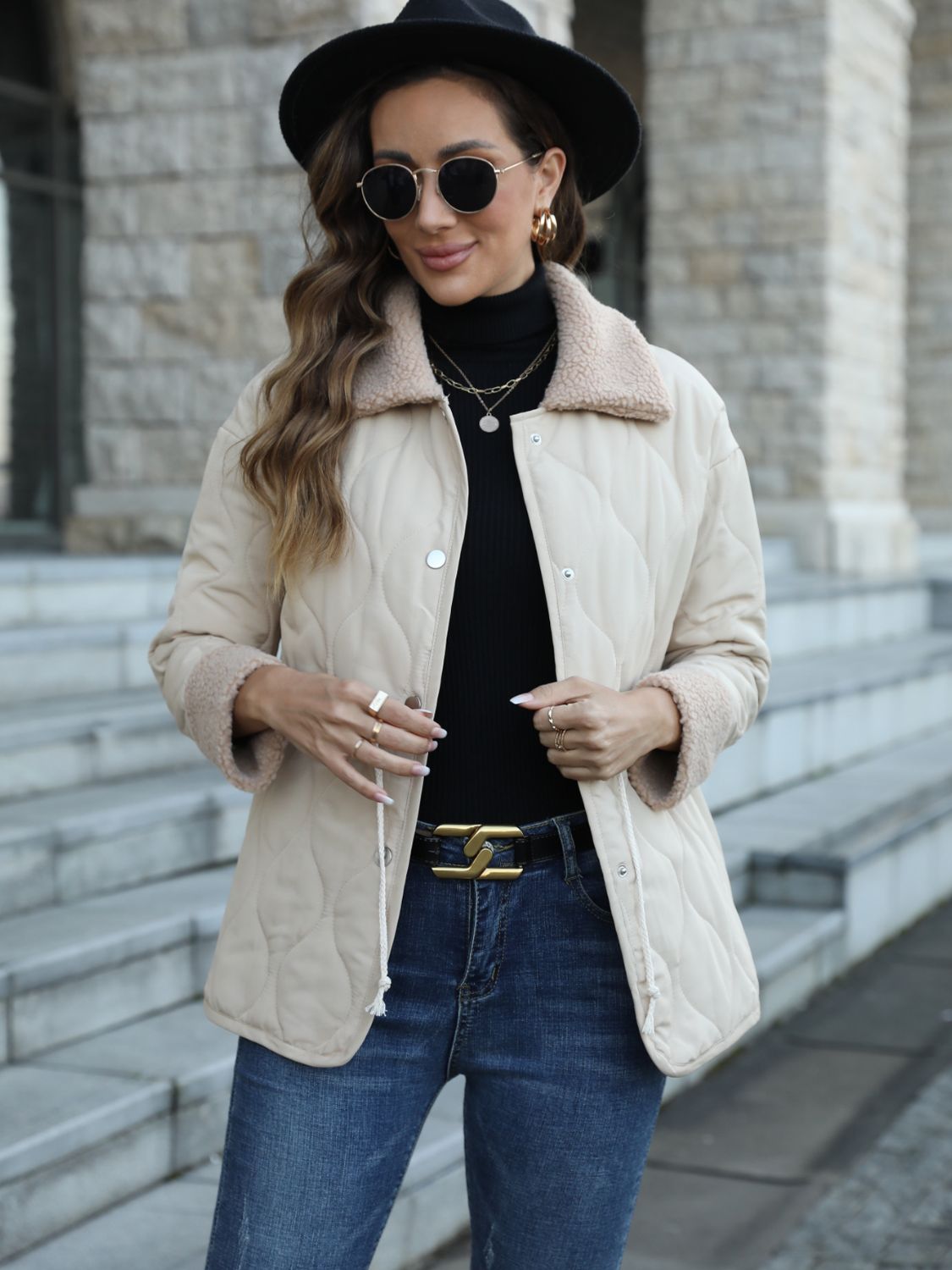 Snap Down Collared Jacket 