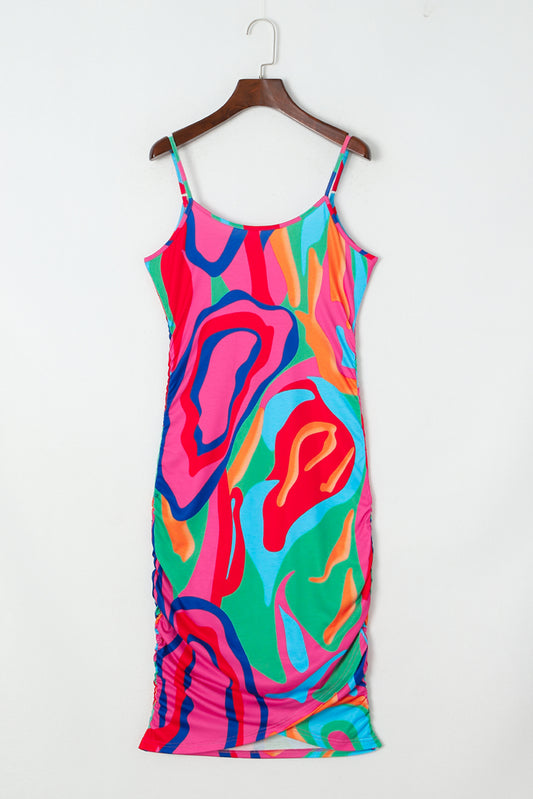 Printed Spaghetti Strap Dress 