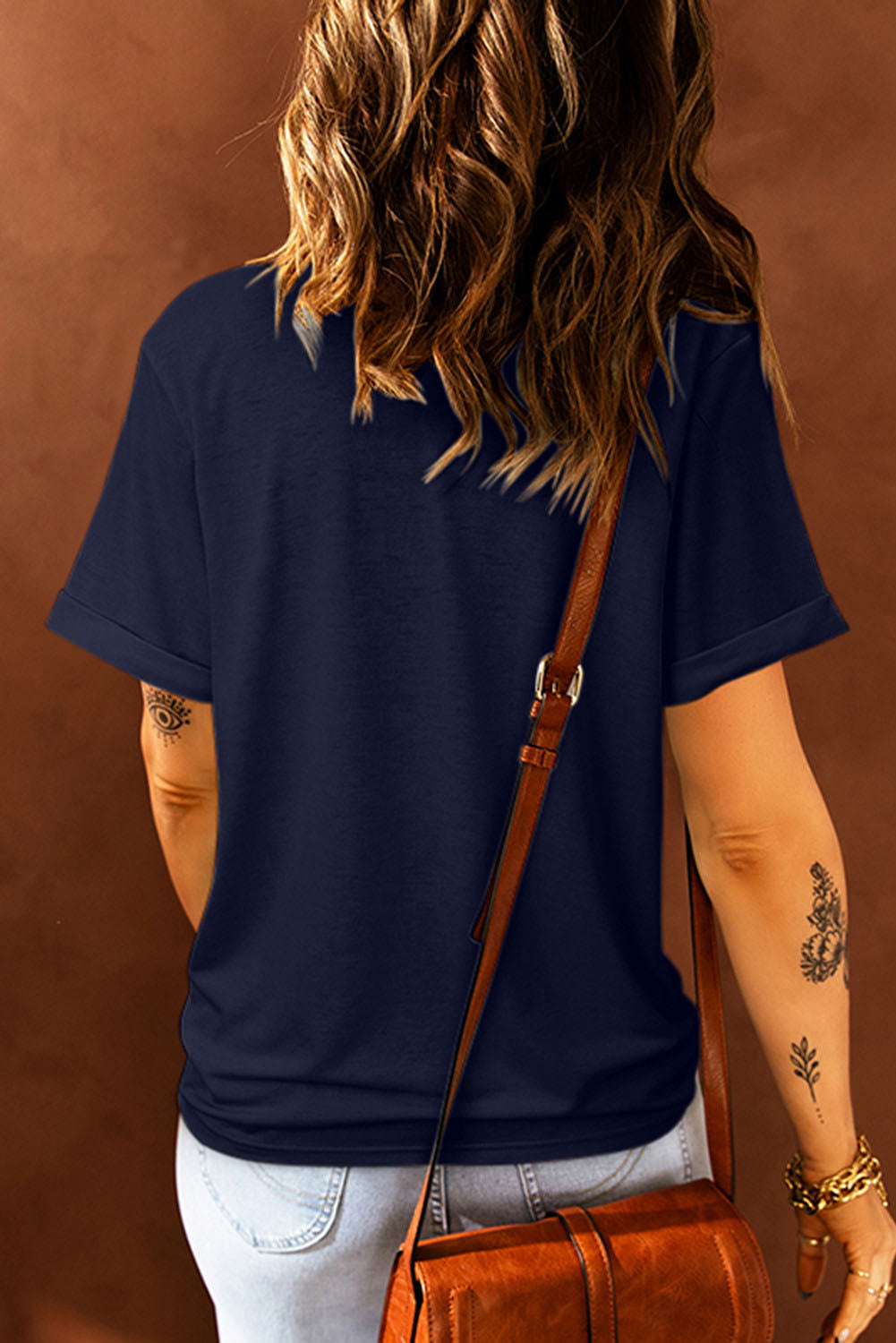 AMERICAN WOMAN Graphic Round Neck Tee 