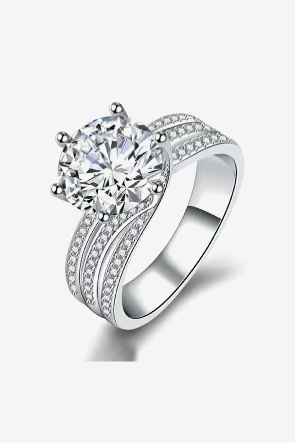 Adored 3 Carat Moissanite Three-Layer Ring 