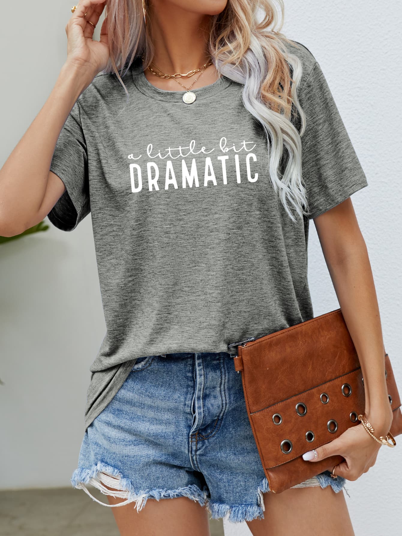 A LITTLE BIT DRAMATIC Graphic Tee - Babbazon t-shirt