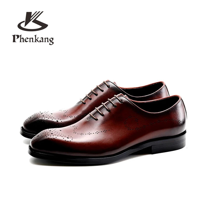 Men Leather Shoes Business Dress Suit Men Brand 