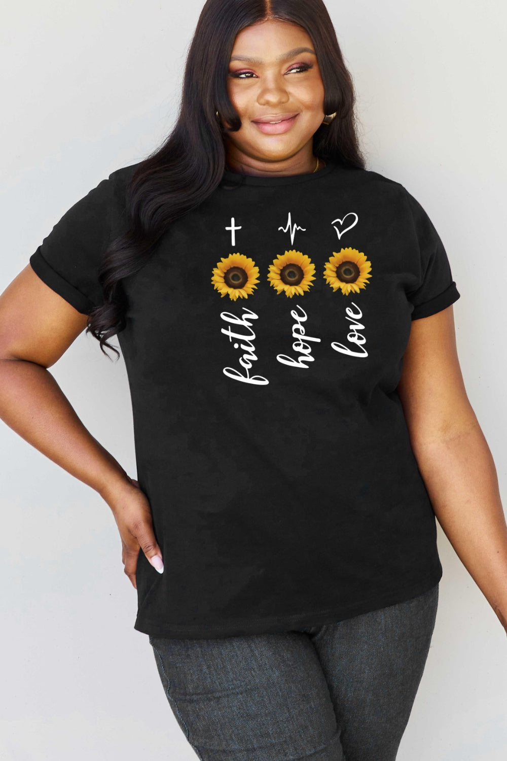 Simply Love Full Size Sunflower Graphic T-Shirt 