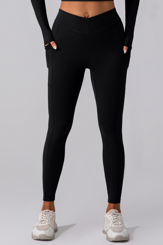 High Waist Active Leggings with Pockets 