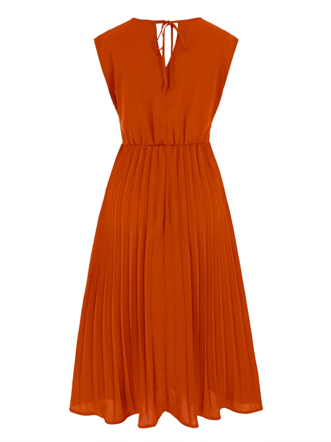 Tied Surplice Pleated Tank Dress 