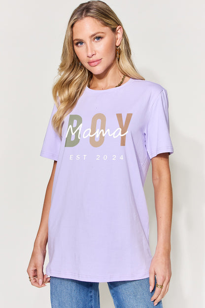 Simply Love Full Size Letter Graphic Round Neck Short Sleeve T-Shirt