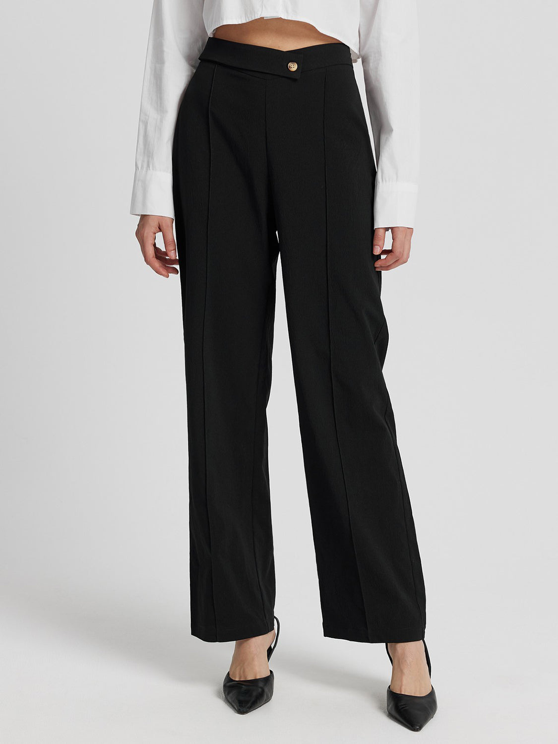 High Waist Straight Pants 