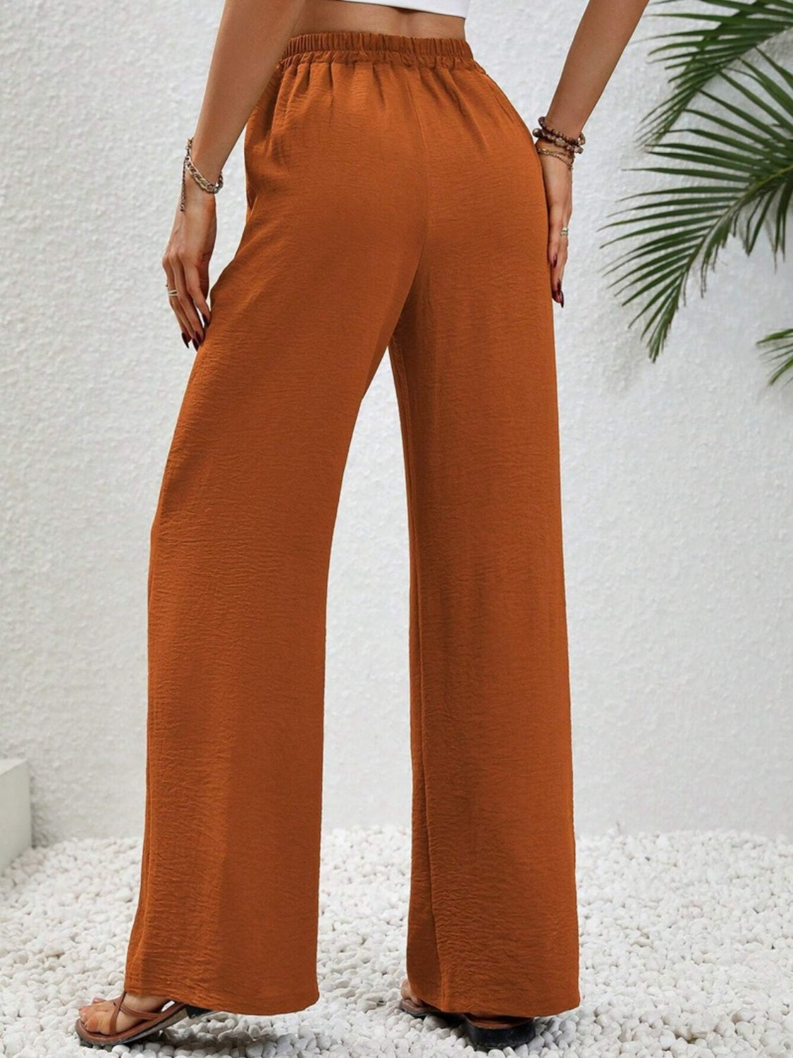 Wide Leg Drawstring Pants 