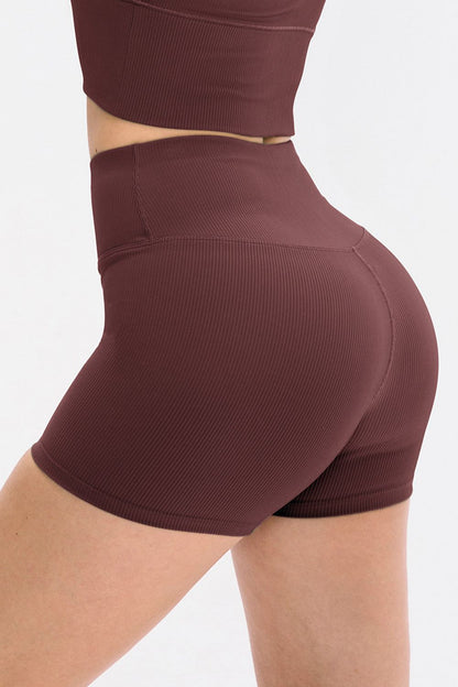 Slim Fit Wide Waistband Sports Shorts 