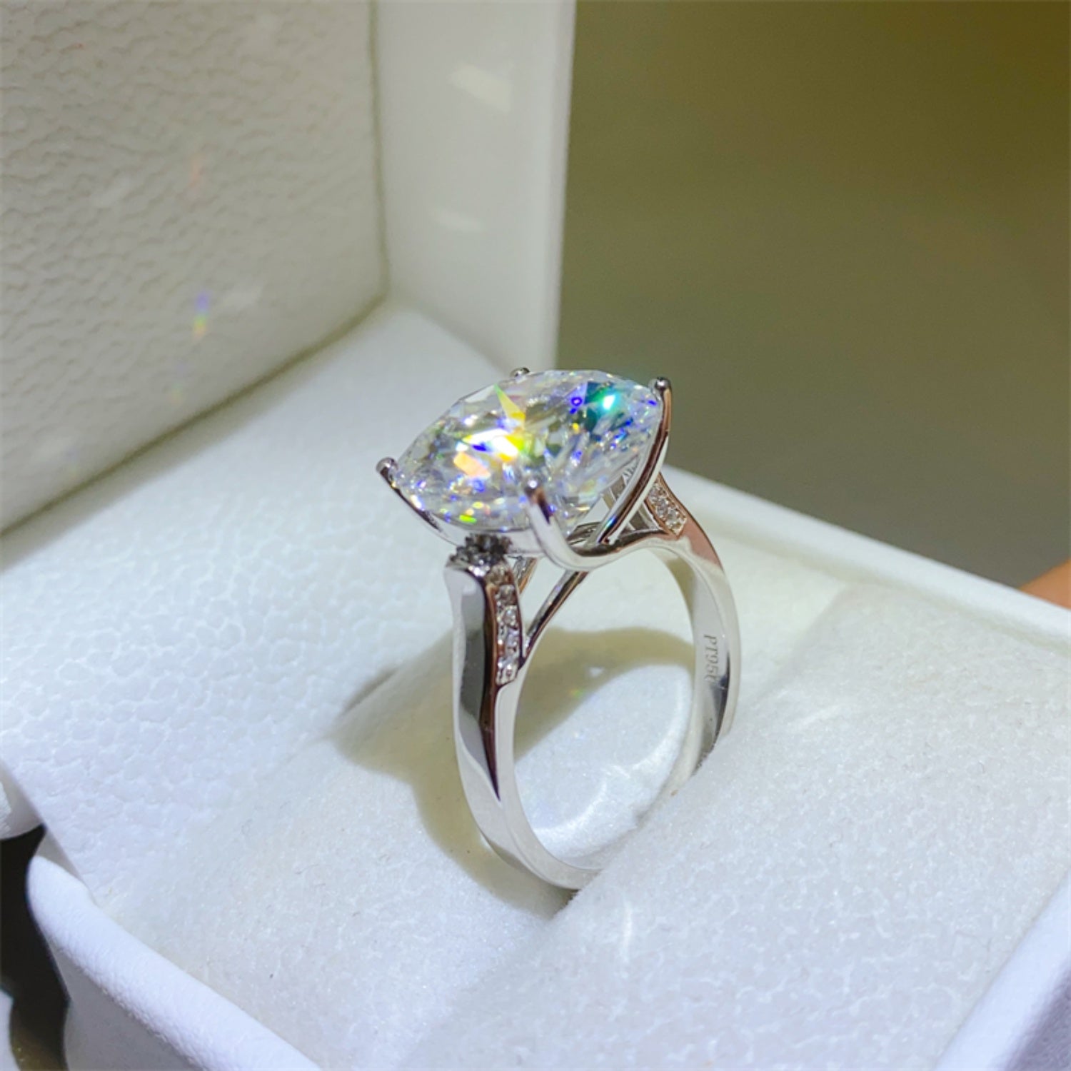 10 Carat Moissanite 925 Sterling Silver Ring 