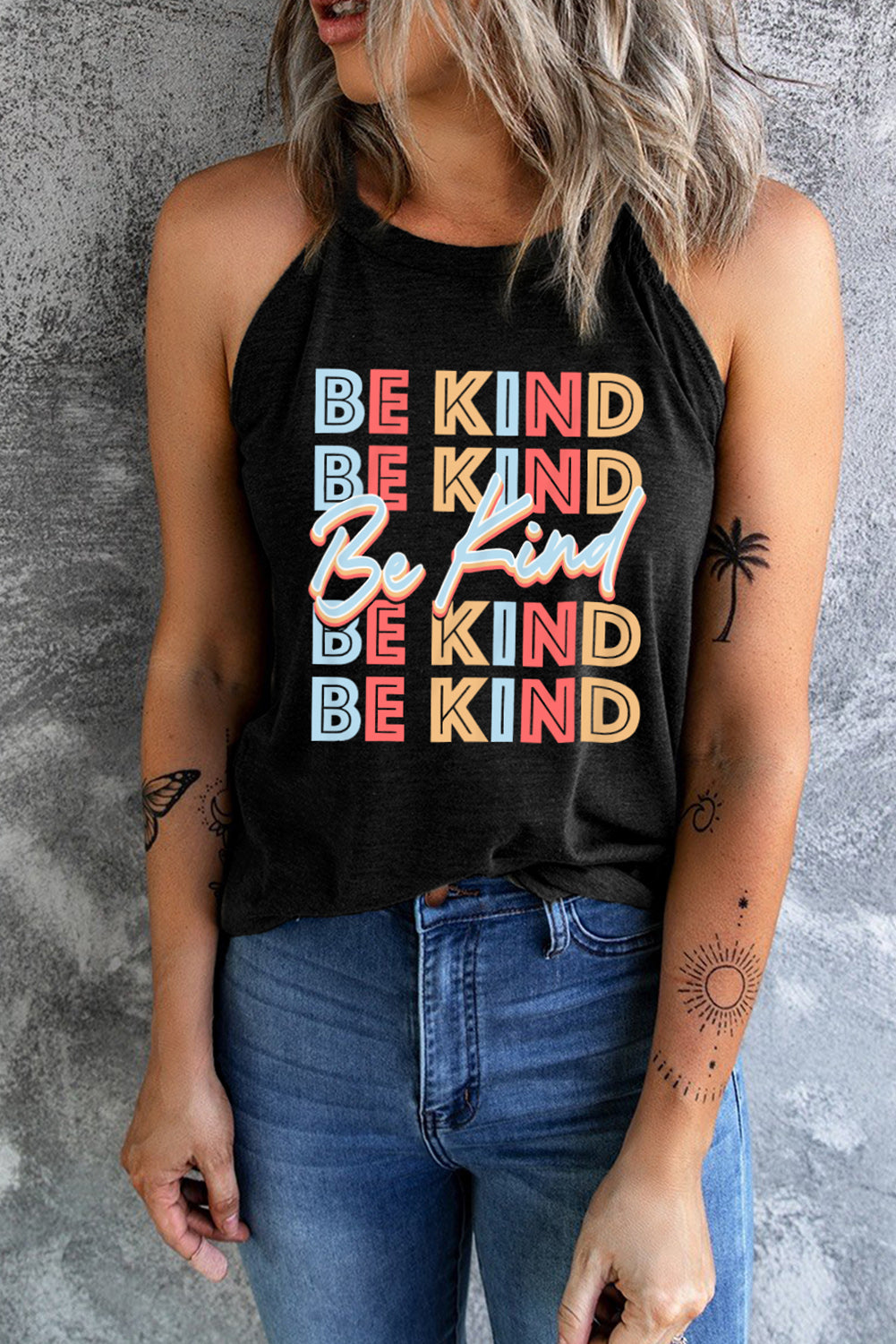 BE KIND Graphic Tank Top - Babbazon