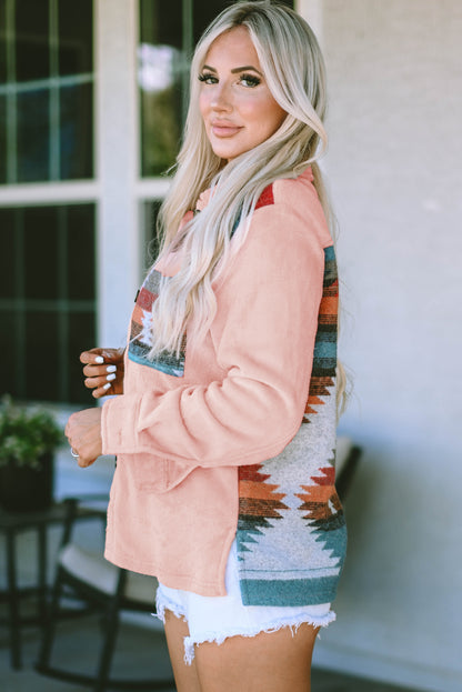 Geometric Button Down Slit Jacket 