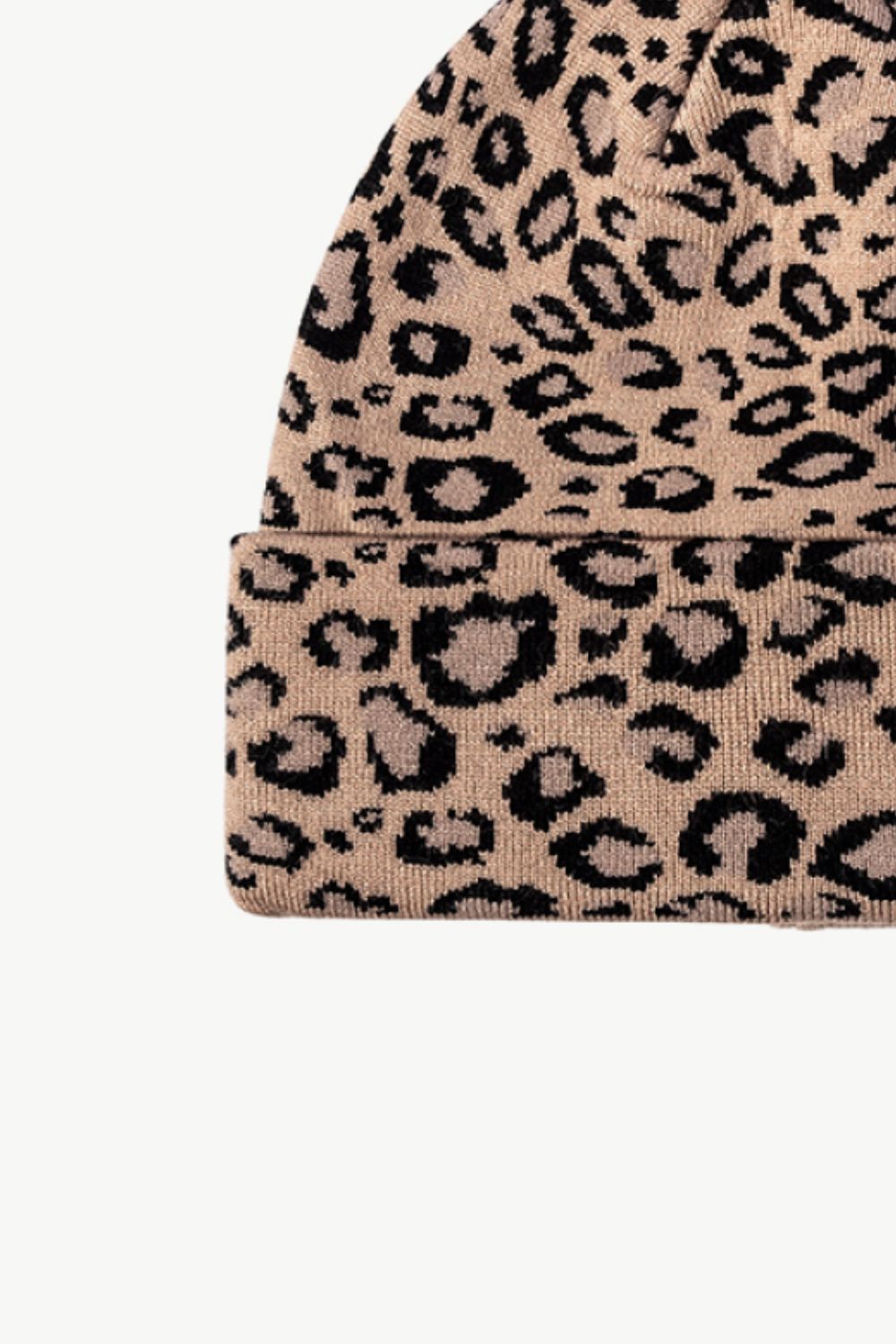 Leopard Pattern Cuffed Beanie 