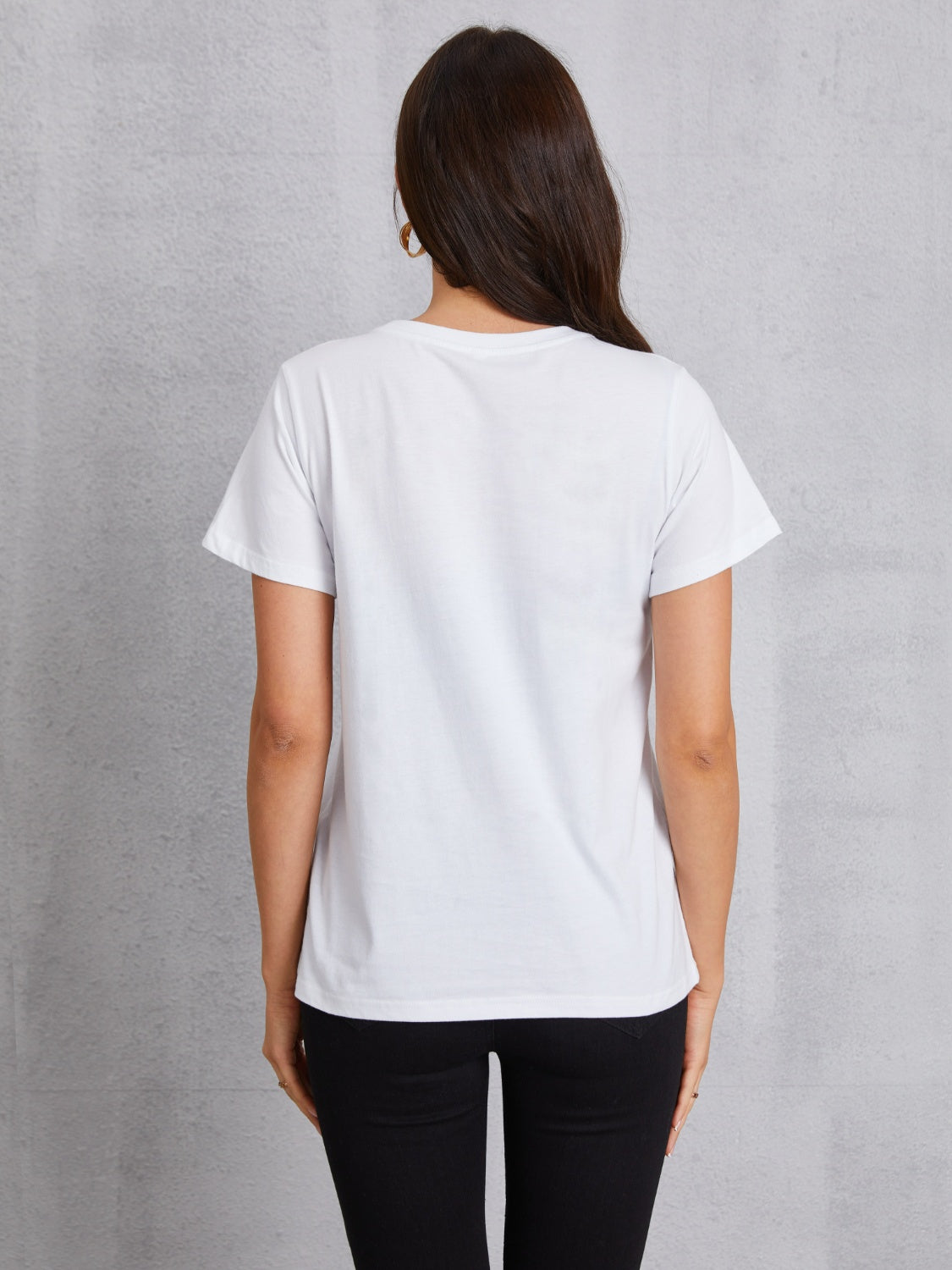 Coffee Round Neck Short Sleeve T-Shirt 