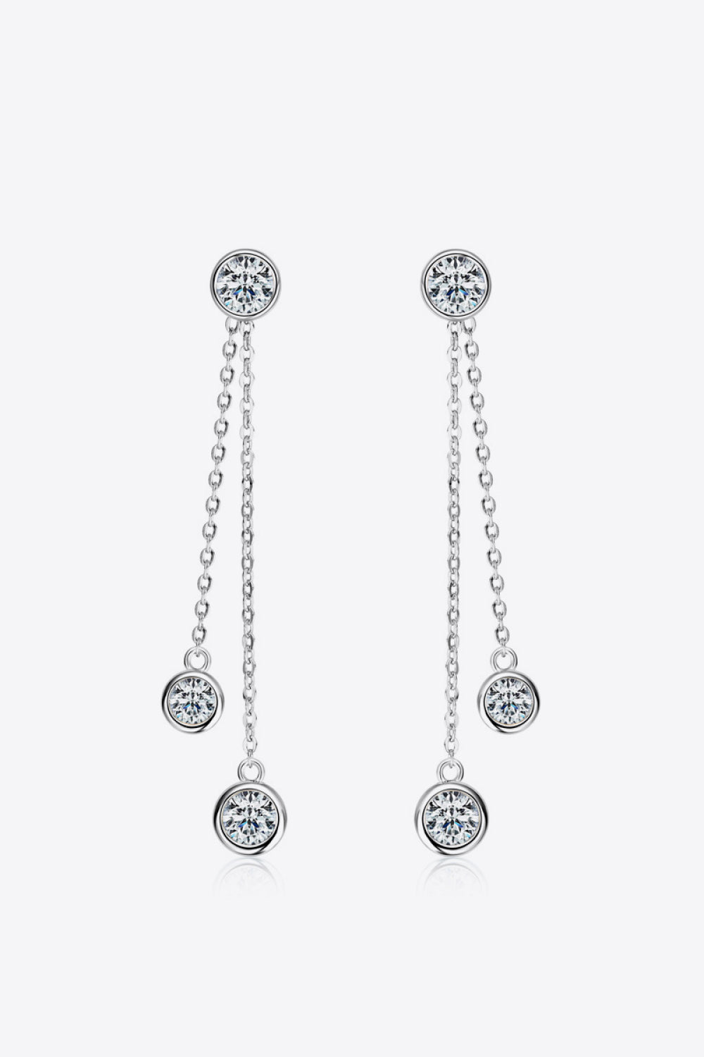 2.6 Carat Moissanite 925 Sterling Silver Earrings 