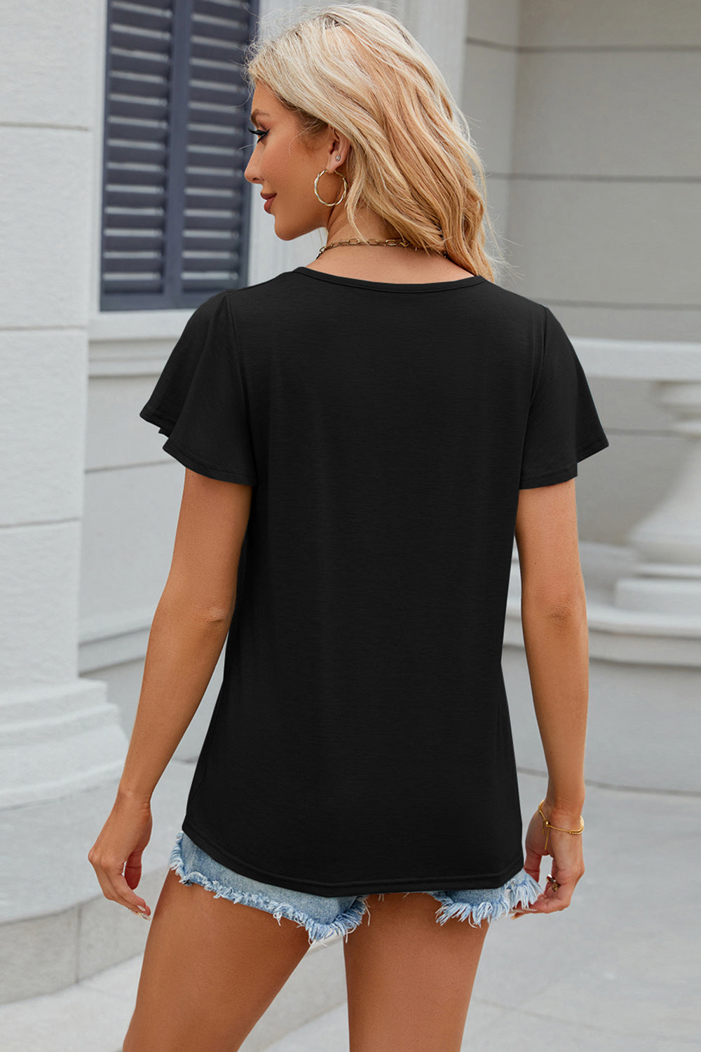 V-Neck Short Sleeve T-Shirt 