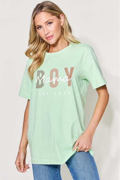 Simply Love Full Size Letter Graphic Round Neck Short Sleeve T-Shirt