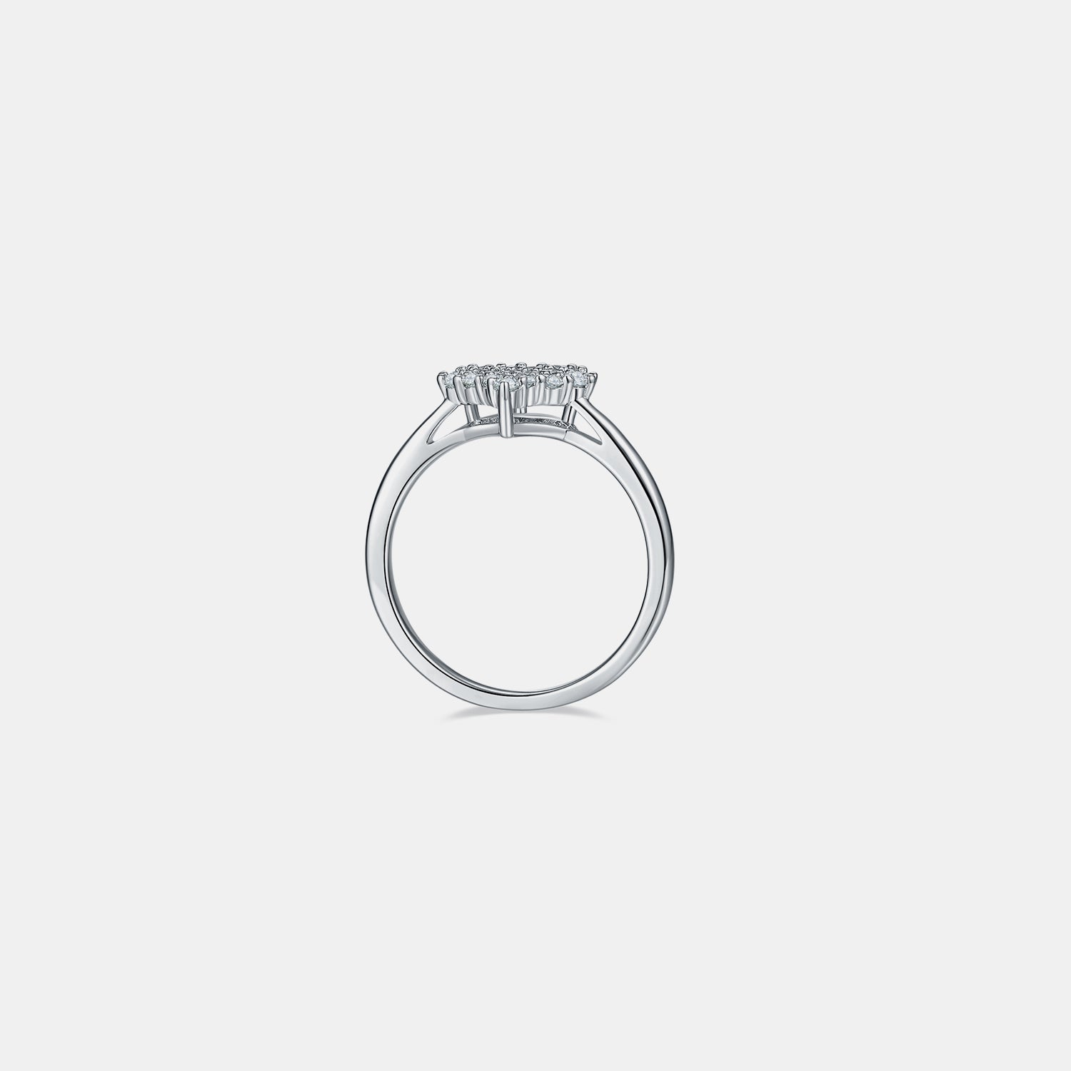 Moissanite 925 Sterling Silver Heart Ring 