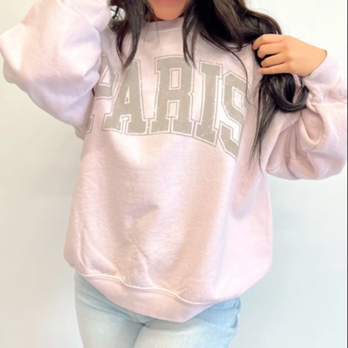 Letter Graphic Round Neck Drop Shoulder Sweatshirt 