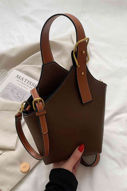 Fashion PU Leather Bucket Bag 