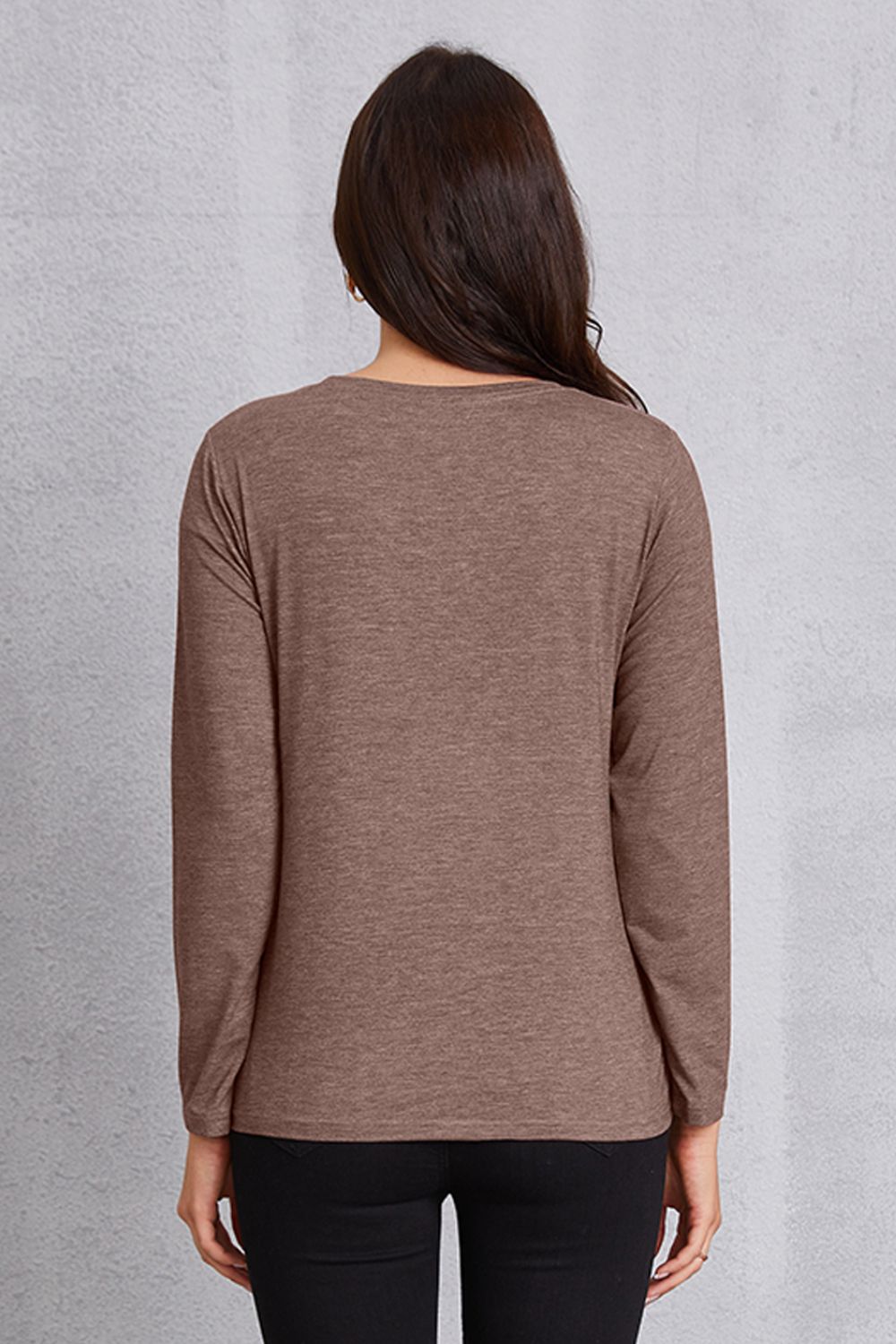 SUNSHINE COFFE Round Neck Long Sleeve T-Shirt